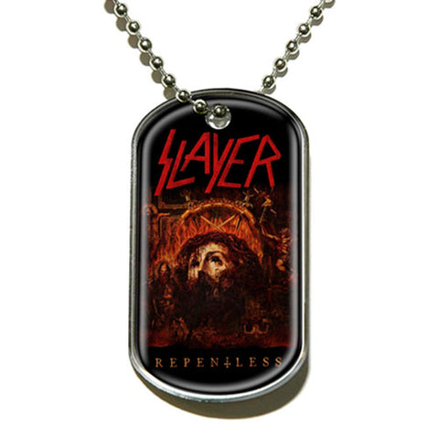 Slayer - Necklace-Pendant -Dog Tag-Logo-Collector's-UK Import-Licensed New
