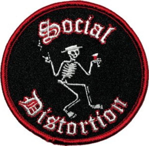 Social Distortion - Round Skelli Patch