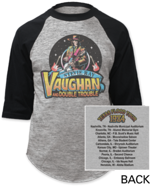 Stevie Ray Vaughan - Texas Flood Tour Baseball Jersey Tee