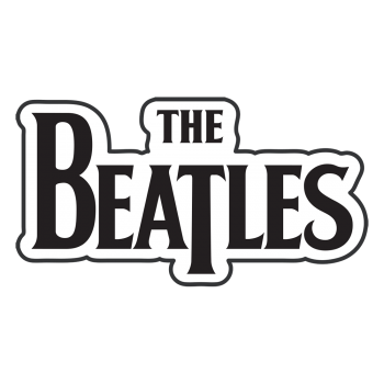 The Beatles - Black White Logo Sticker