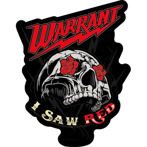 Warrant - I Saw Red - Sticker